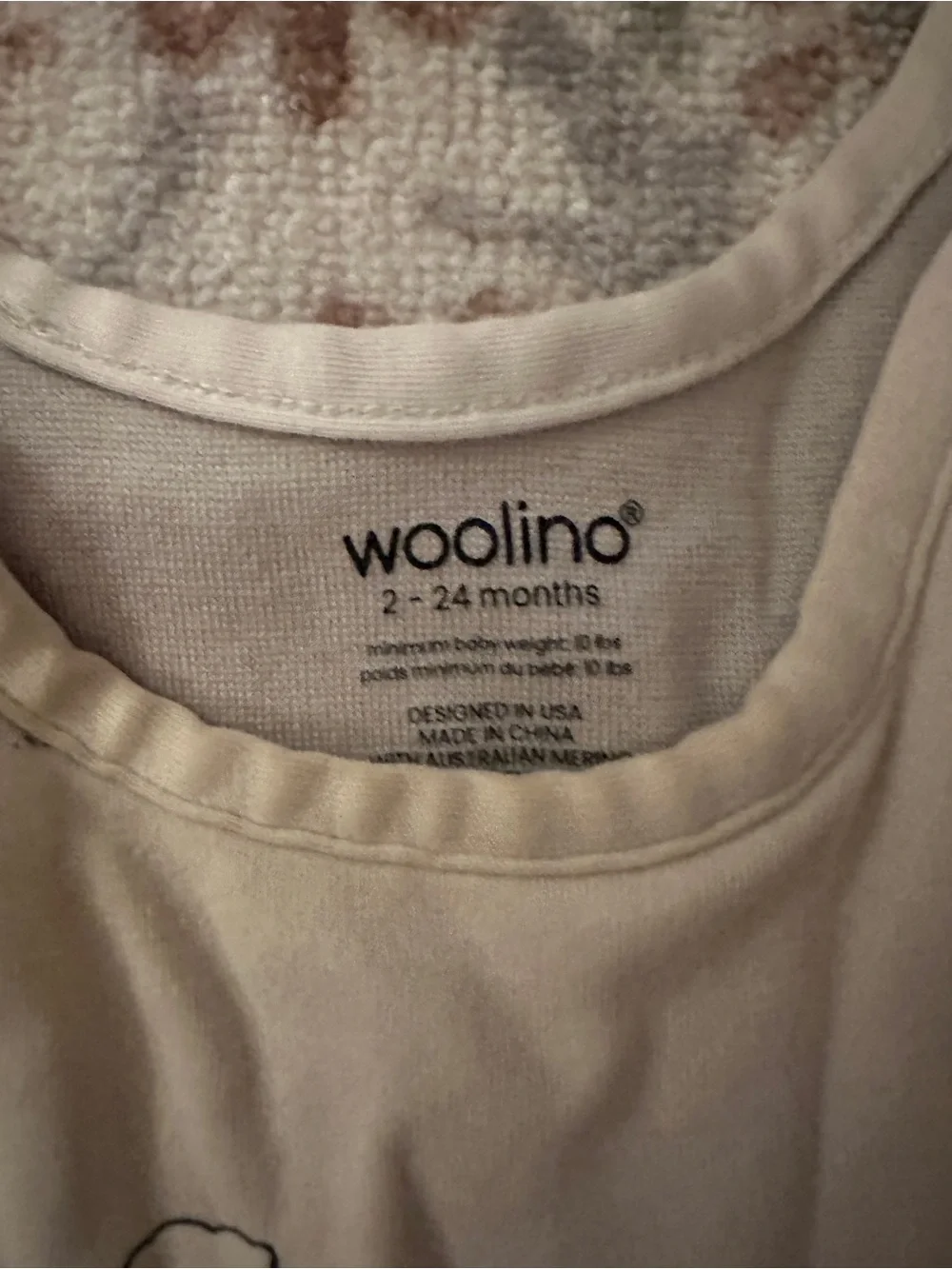 Woolino Set of 2 Baby Sleep Sacks (size 2mos-24mos) - Picture 2 of 3